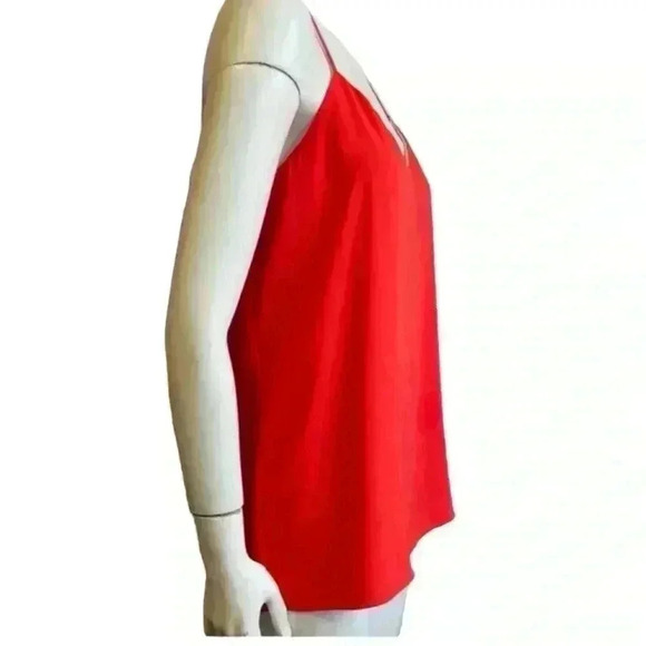 Neon Reversible Crepey Halter Tank Top Pink Orange Women’s Size Medium - Picture 3 of 11